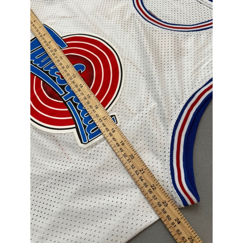 Space Jam Tune Squad Michael Jordan 23 Basketball Jersey White XXL Mesh Movie - Picture 7 of 7
